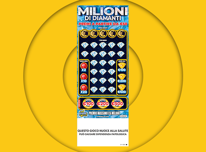 Il Gratta e Vinci Milioni di Diamanti da 30€ è in ricevitoria