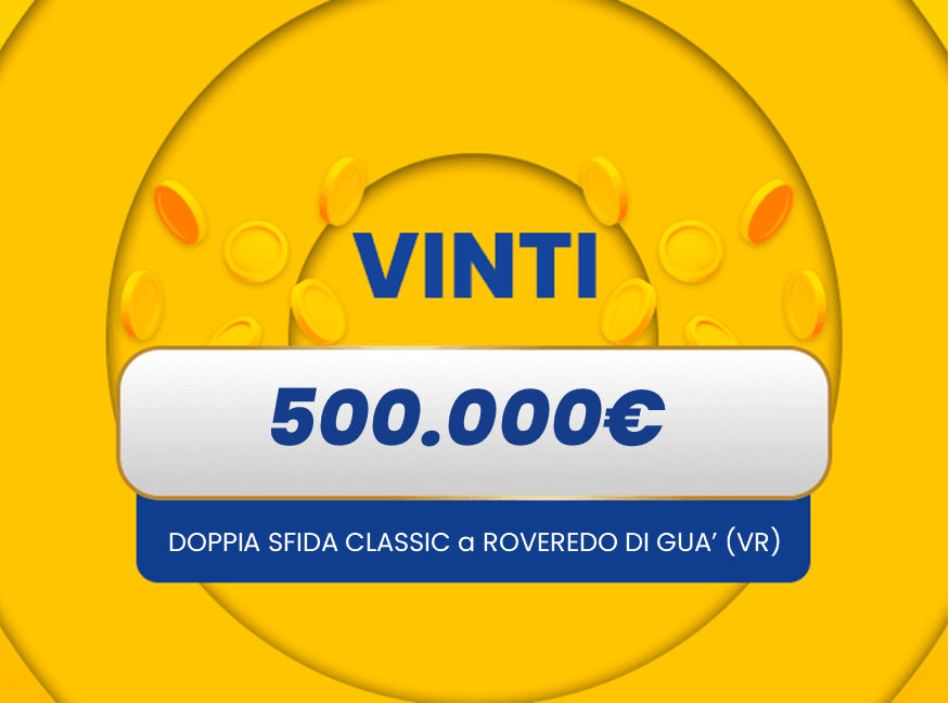 Vincita al Gratta e Vinci: vinti 500.000€ a Roveredo di Guà (VR) con il biglietto Doppia Sfida Classic 