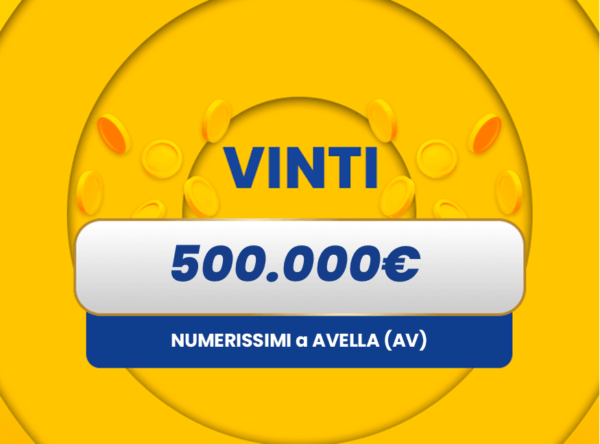 Gratta e Vinci: vincita da 500.000€ ad Avella  con il biglietto Numerissimi