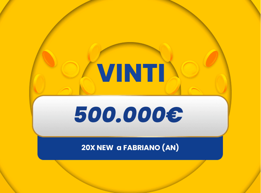 Gratta e Vinci: vincita da 500.000€ a Fabriano con il biglietto 20X NEW