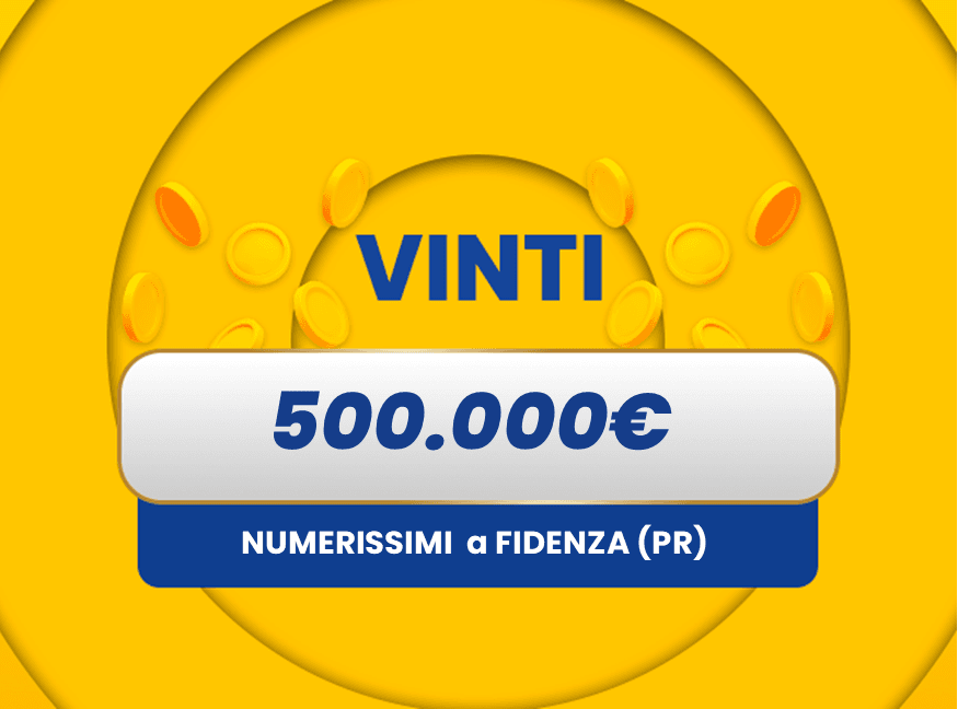 Gratta e Vinci: vincita da 500.000€ a Fidenza con il biglietto Numerissimi