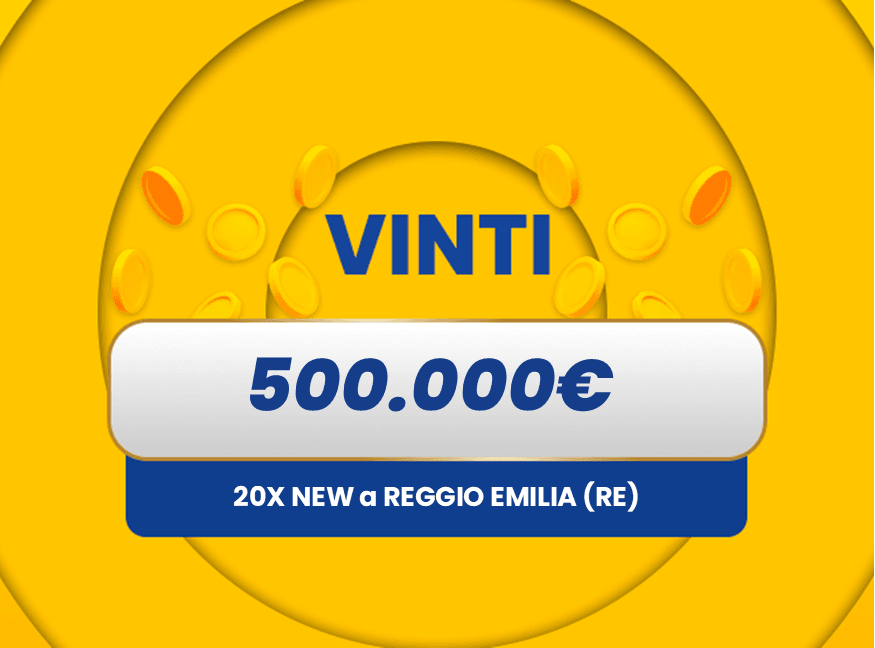 Gratta e Vinci: vincita da 500.000€ a Reggio Emilia con il biglietto 20X NEW