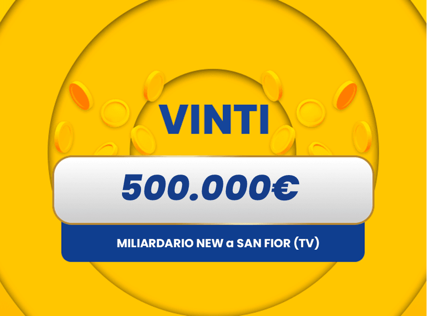 Gratta e Vinci: vincita da 500.000€ a San Fior con il biglietto Miliardario New