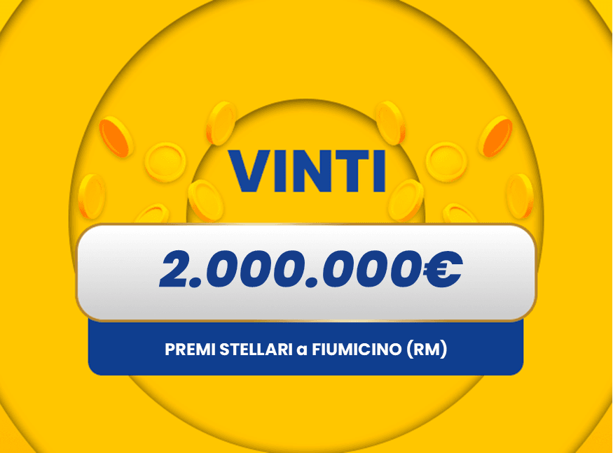 Gratta e Vinci: vincita da 2.000.000€ a Fiumicino con il biglietto Premi Stellari