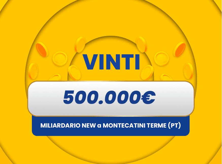 Gratta e Vinci: vincita da 500.000€ a Montecatini Terme con il biglietto Miliardario New.