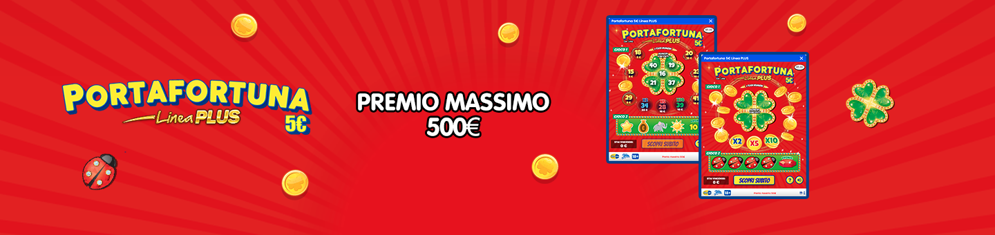 Portafortuna da 5 euro linea plus online